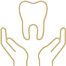 hands holding a healthy tooth illustrating dental care and hygiene tips for two important aspects of oral health